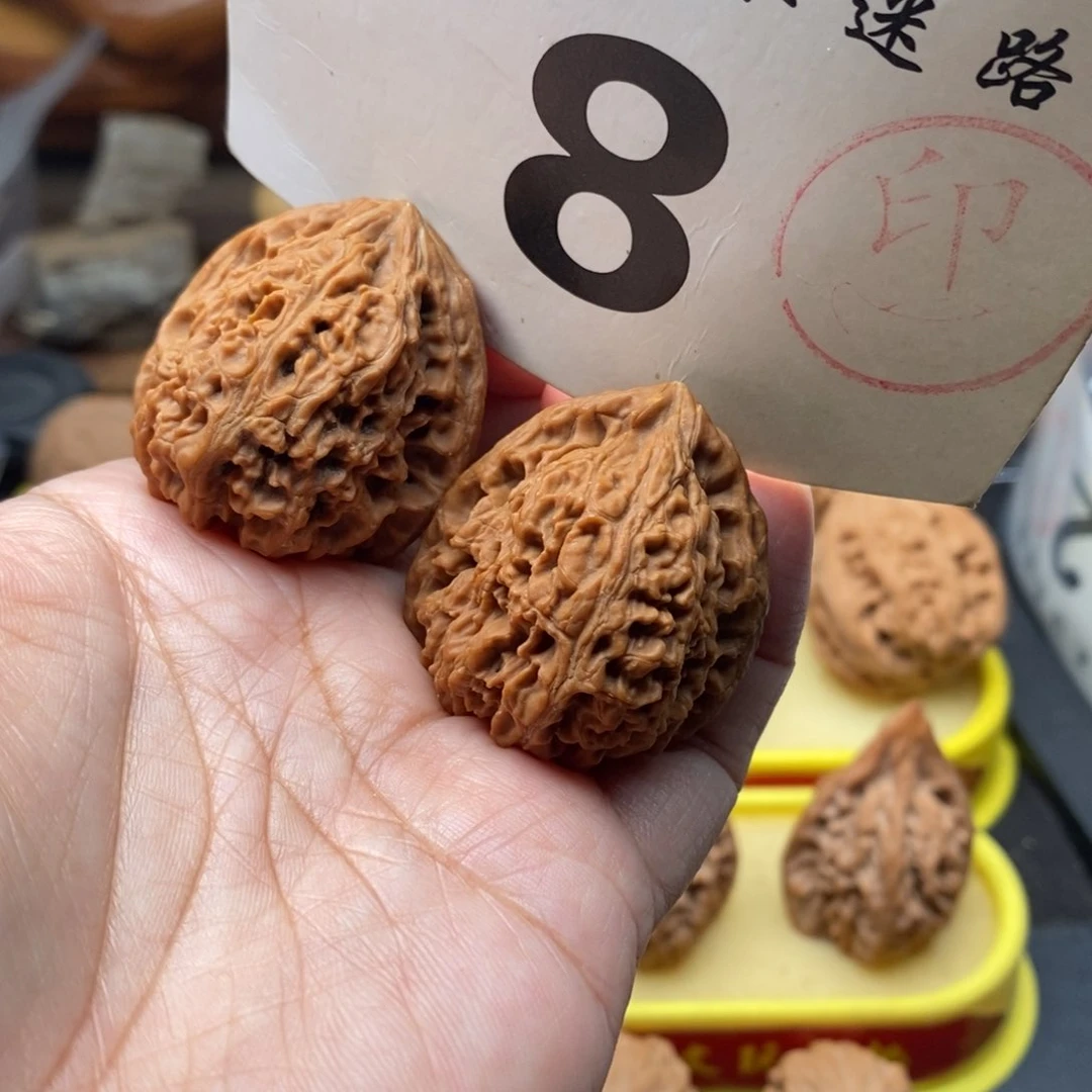 把件文玩核桃35三角疆