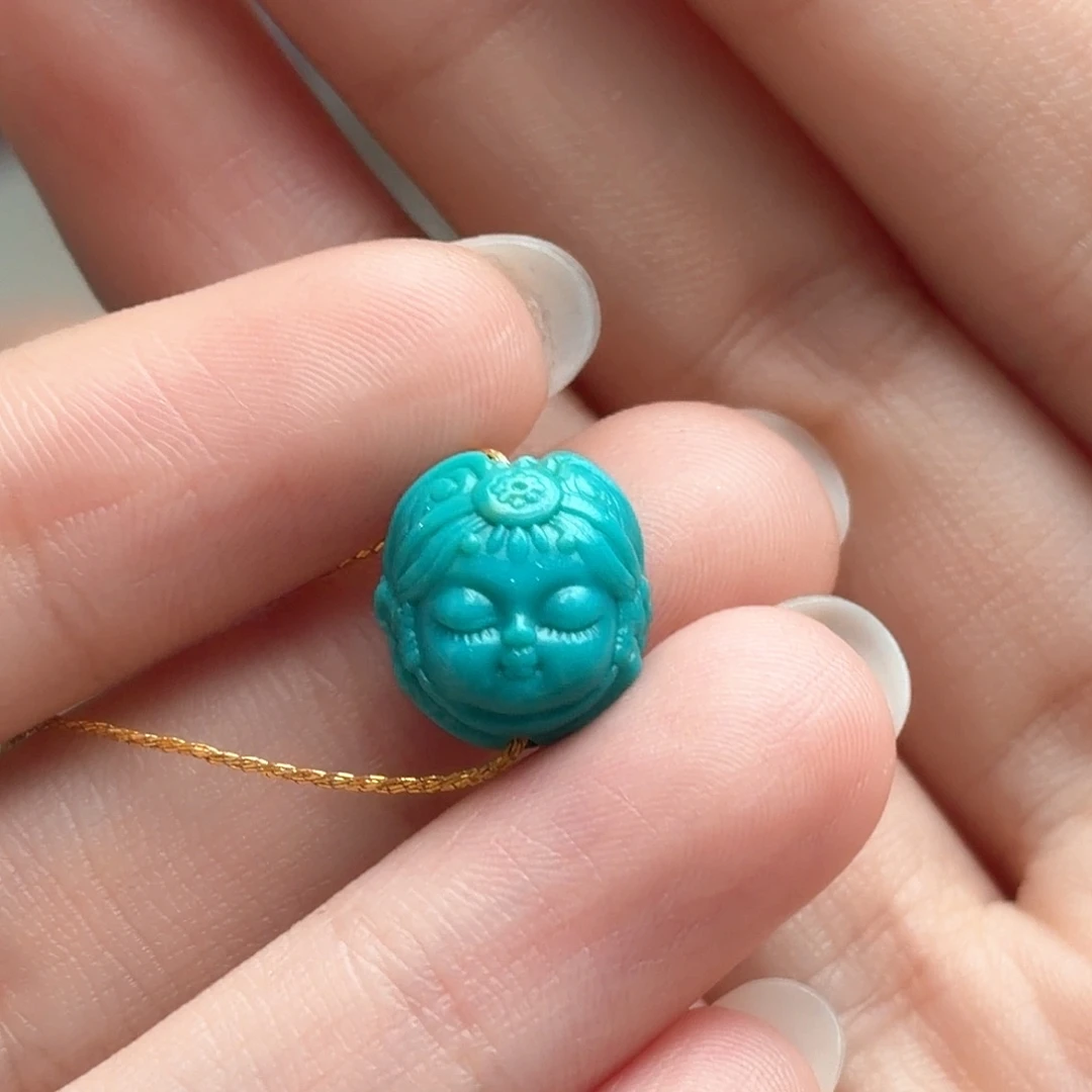 绿松石18K金镶嵌颈饰