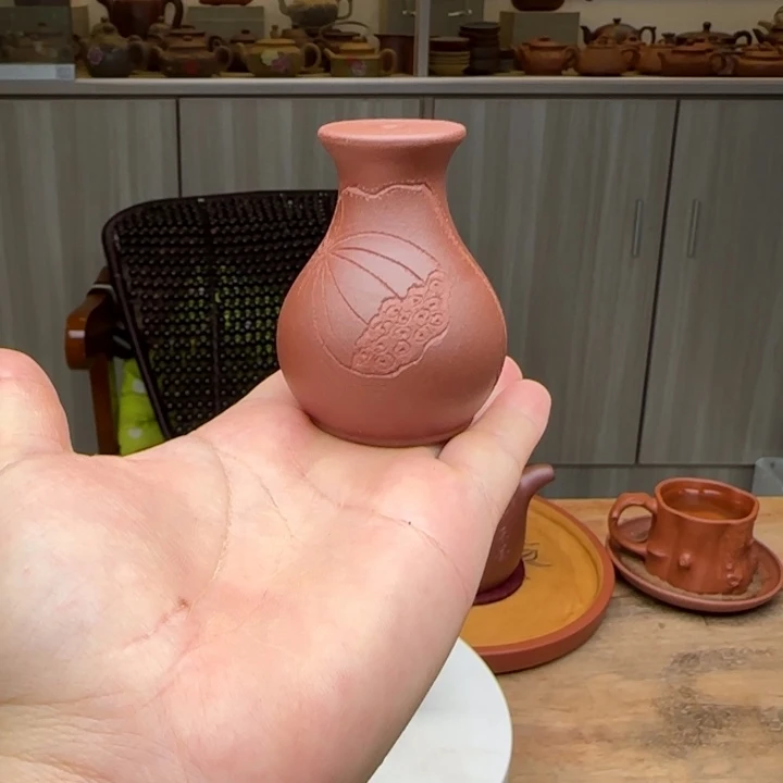 茶壶紫砂底槽清茶周边手工制作