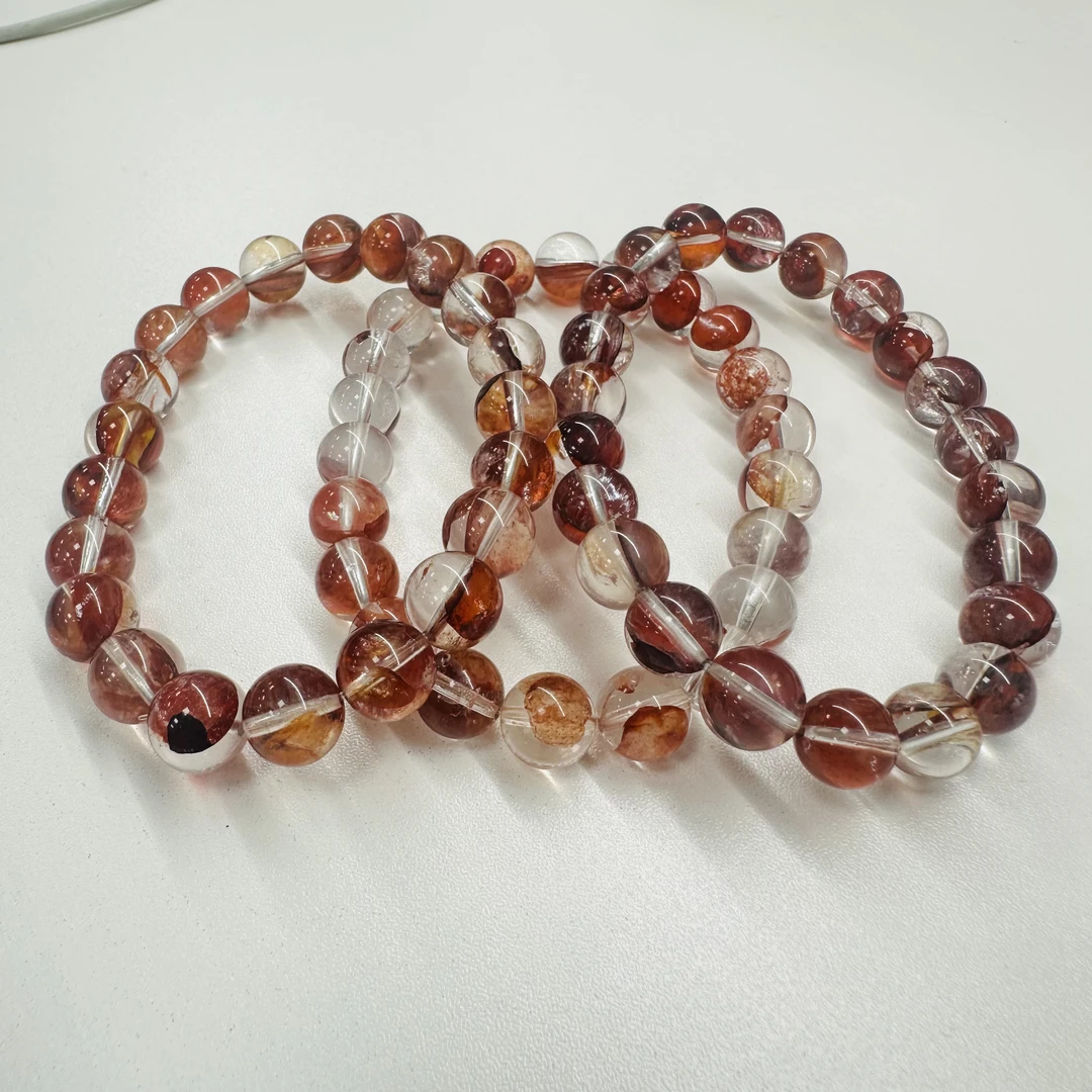 【小宝晶选】天然红胶花单圈手链 多样性发一件 约9mm 820XBXC