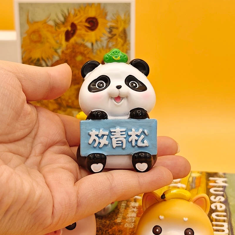 创意桌面摆件树脂动物系解压公仔办公桌解压治愈装饰品公仔小摆件