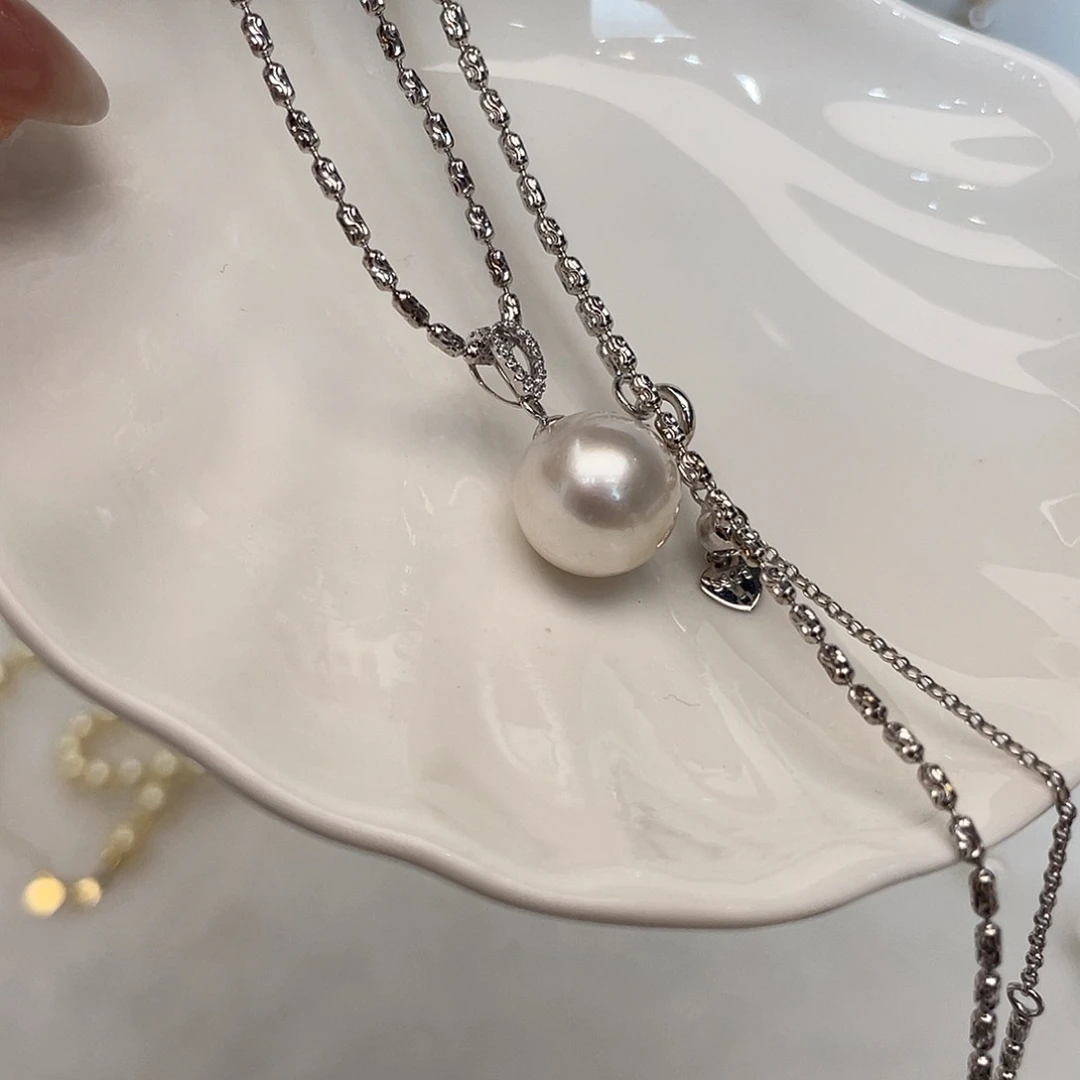 海水珍珠吊坠(赠链)18K金镶嵌