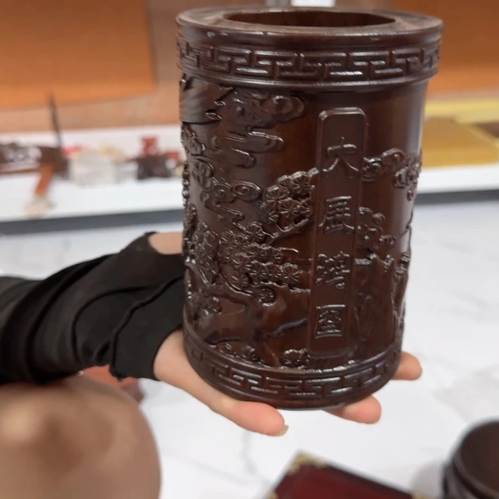 琉璃手工艺品红木工艺品摆件