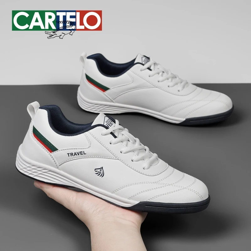 卡帝乐鳄鱼2025新款男鞋阿甘鞋防水休闲软底百搭跑步鞋轻便小白鞋