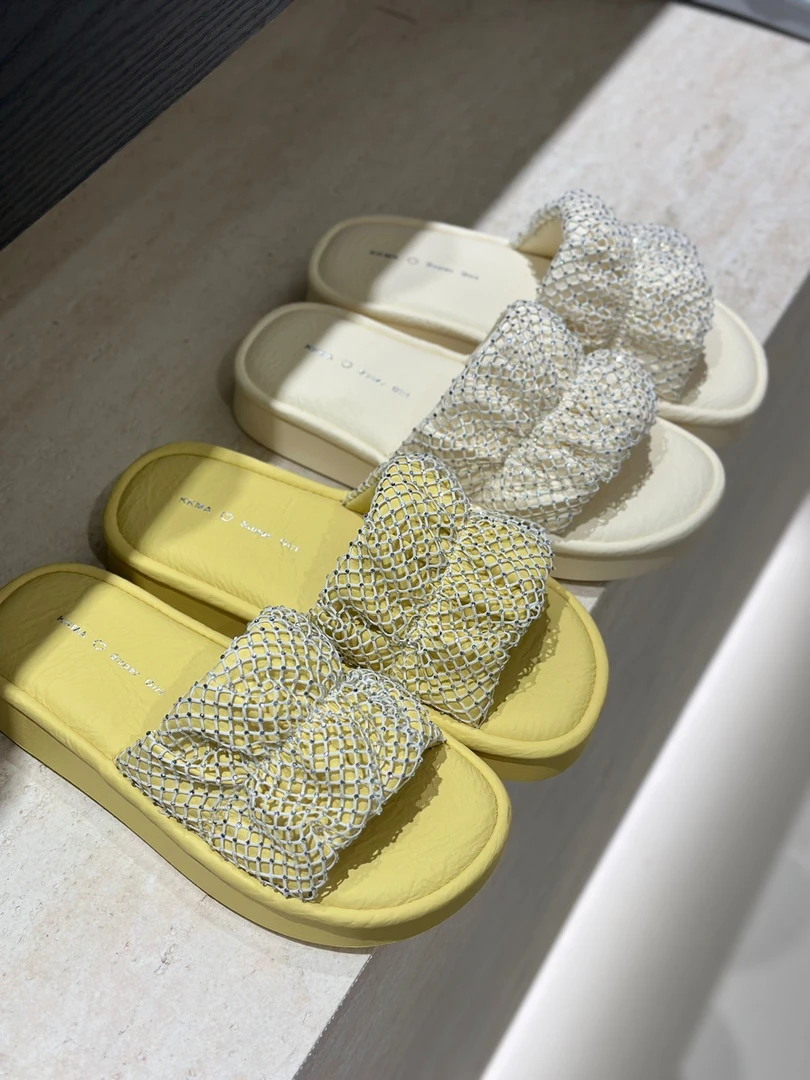 百搭网红ins软底休闲时尚平底亮钻拖377-60