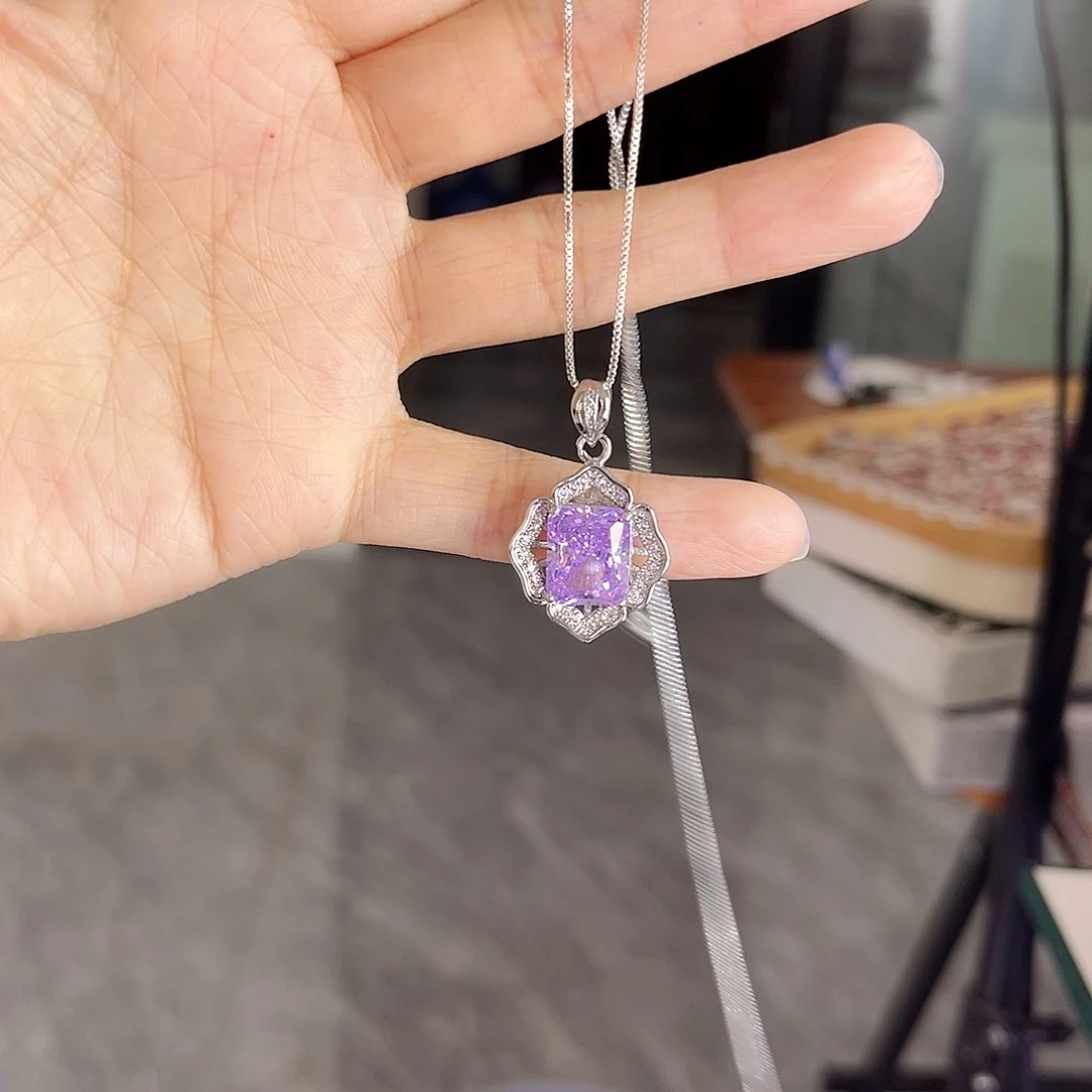 颈饰蓝宝石银S925镶嵌