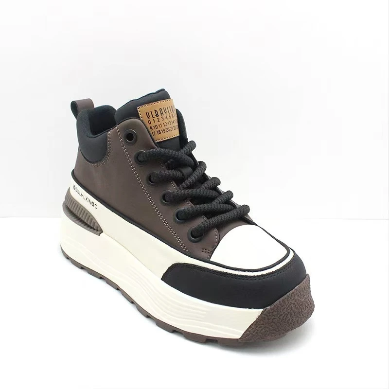 厚底增高显脚小老爹鞋高帮女鞋2024秋季新款运动休闲鞋L4-8107-1