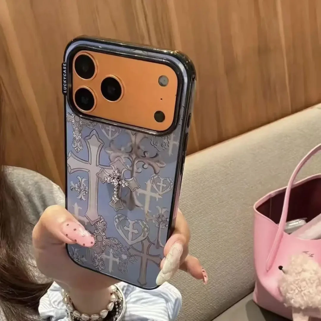 闪钻时尚克罗心适用iPhone17promax个性苹果16手机壳潮流15小众14