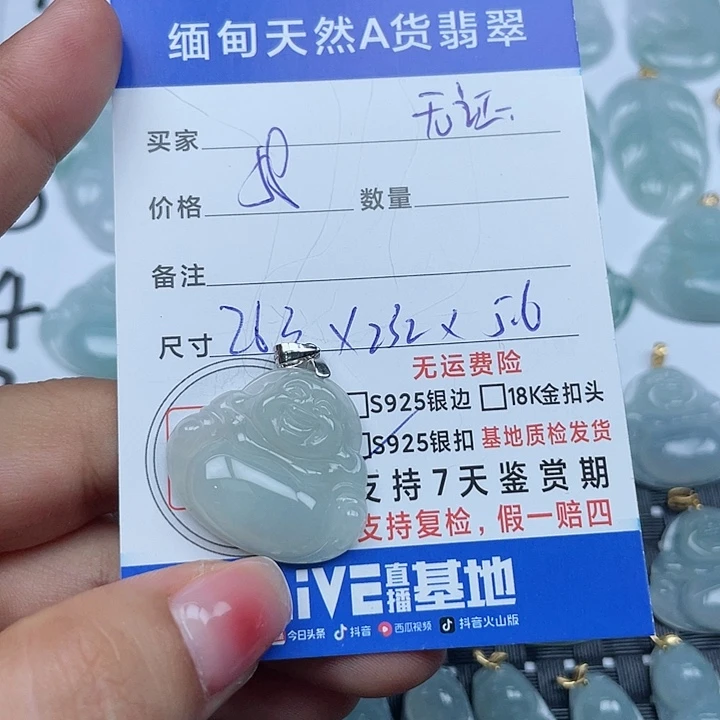 翡翠银S925镶嵌颈饰纯天然缅甸a货翡翠