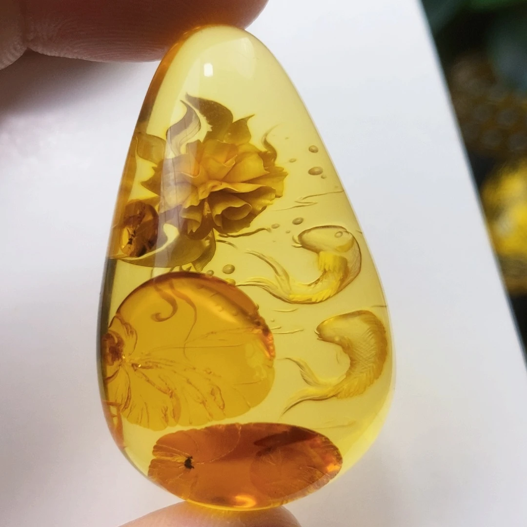 【闪购商品】琥珀（花珀）吊坠(不含链)未镶嵌