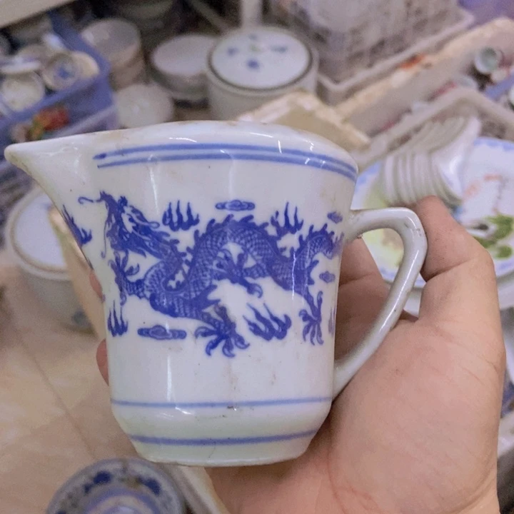 其他景德镇青花龙纹公道杯