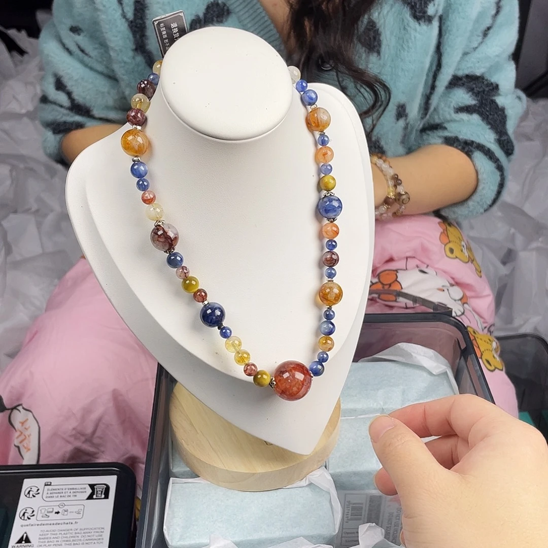 水晶手串银S925镀金镶嵌