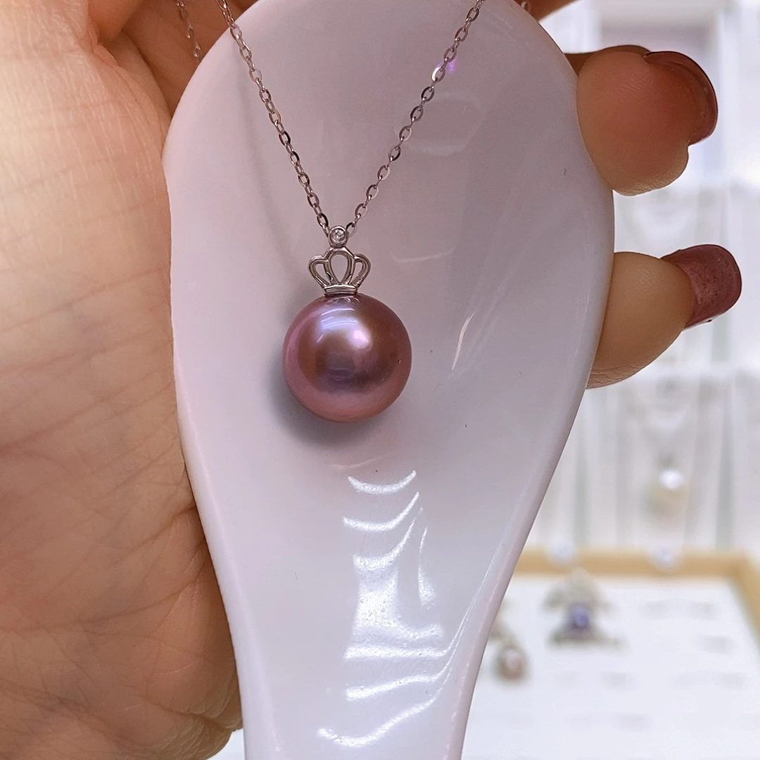 淡水珍珠吊坠(赠链)银S925镶嵌愿*