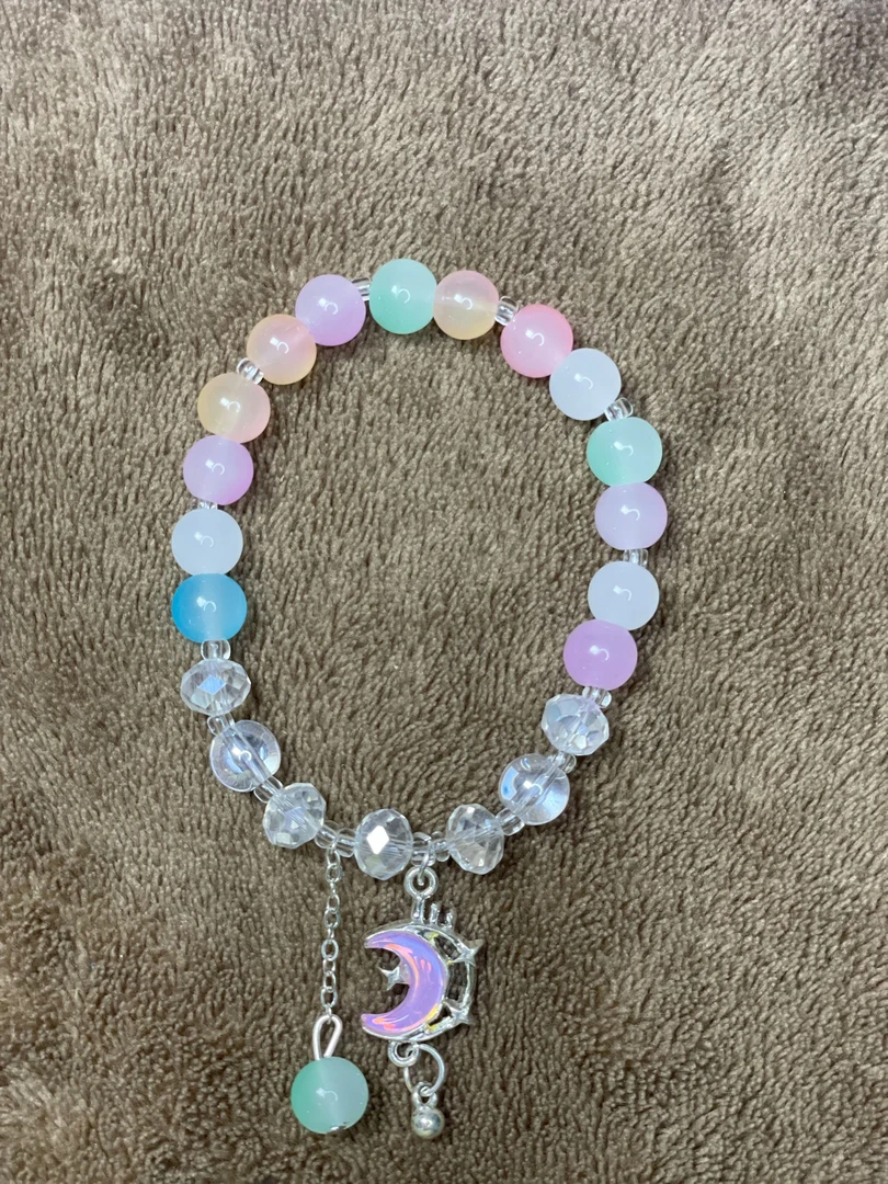 非金属玻璃手链 【一诺饰品】串珠冰透职场休闲风