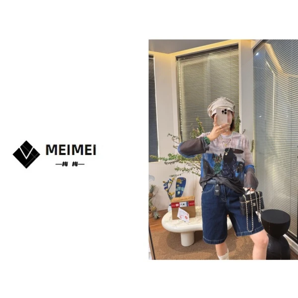 XMM.《涂鸦网纱防晒衣》春季新款时尚百搭洋气休闲小众防晒衣-A1235