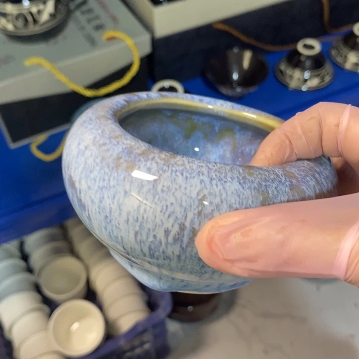 瓷片七厂窑变香炉花盆笔洗