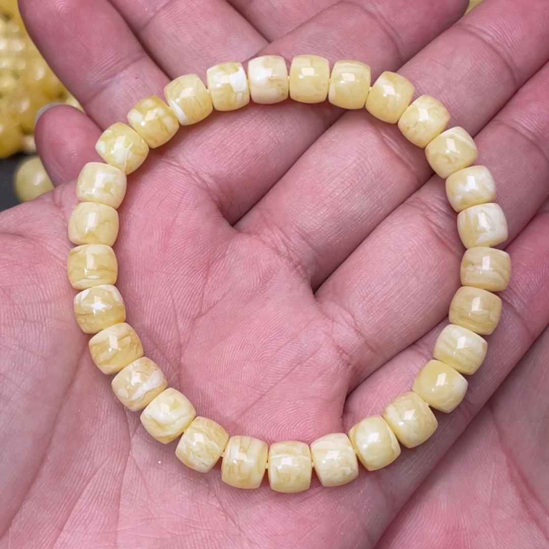 蜜蜡裸石未镶嵌蜜蜡手串8mm