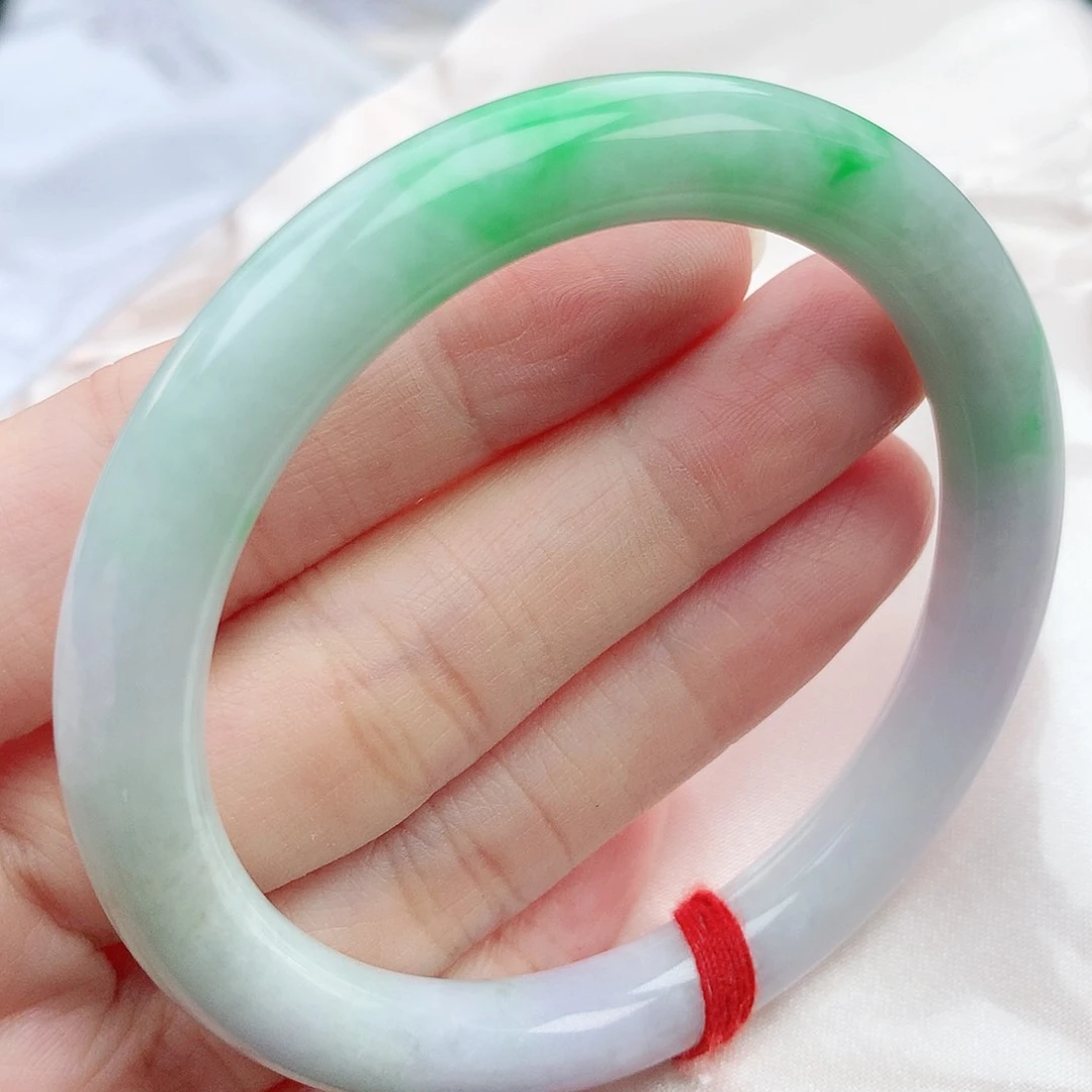 翡翠手镯未镶嵌55圆条882650