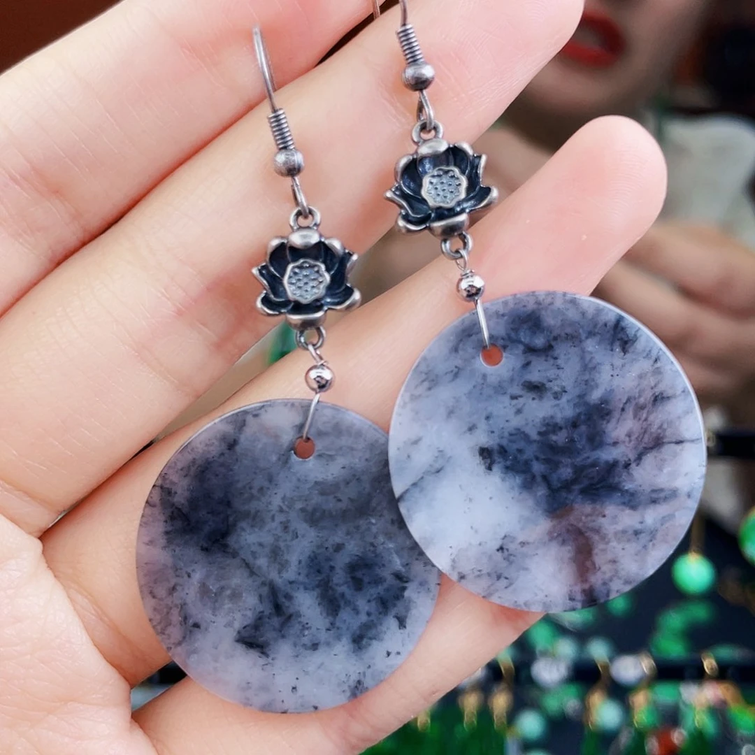 翡翠未镶嵌耳饰饰品