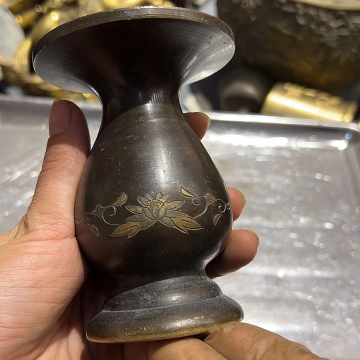 风**笑微瑕疵黄铜摆件工艺品