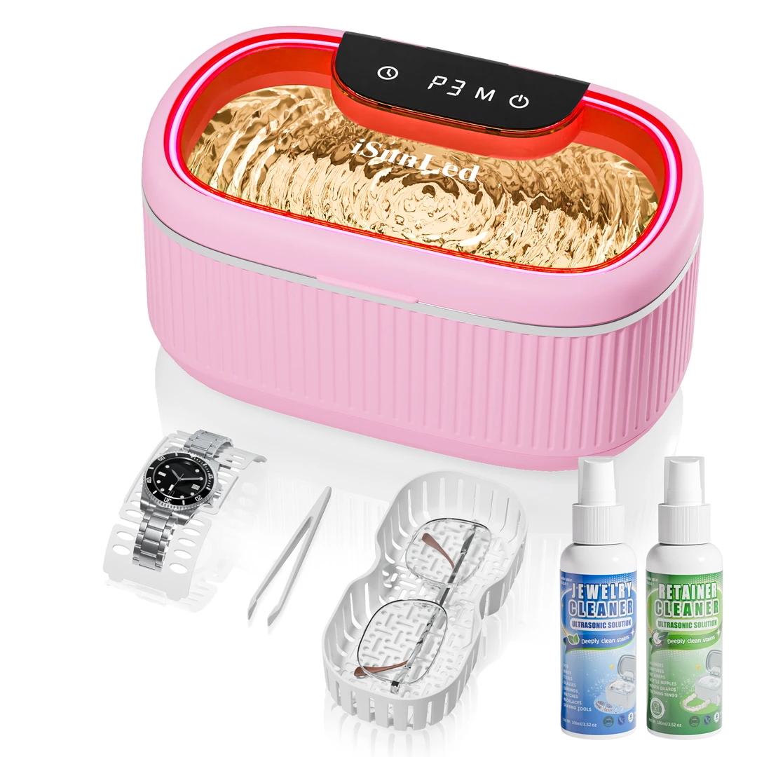 桑雷超声波眼镜清洗机牙套清洁器化妆笔清洁机家用大容量超声女款