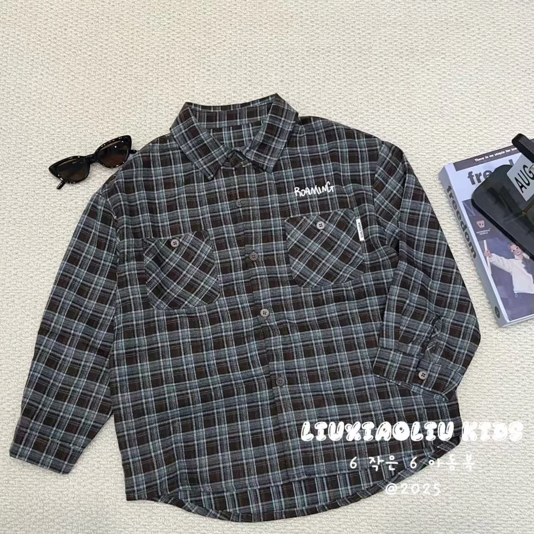 杭州六小六正版BY LIUXIAOLIU秋季儿童格子衬衫17062
