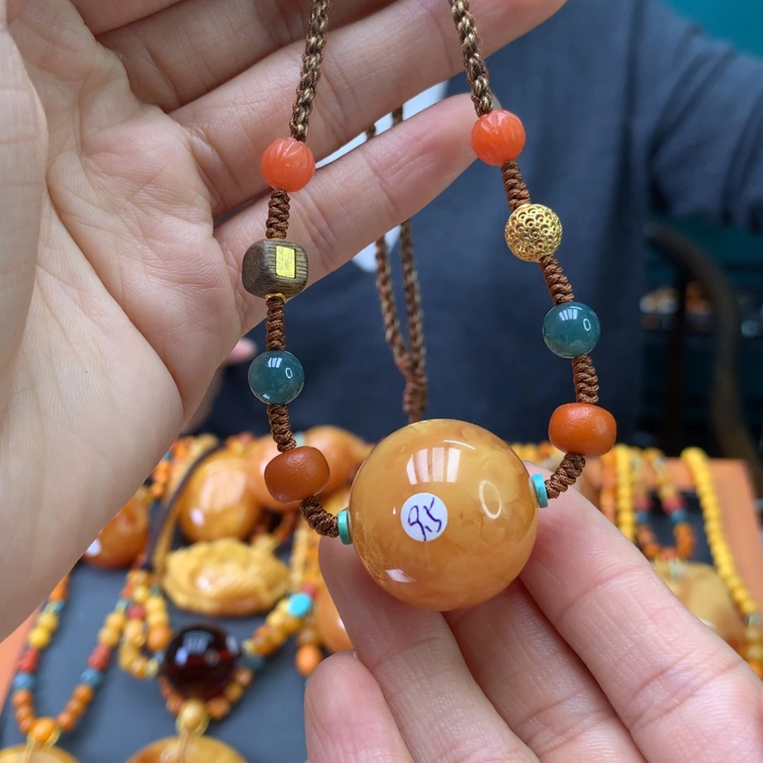 蜜蜡未镶嵌颈饰天然