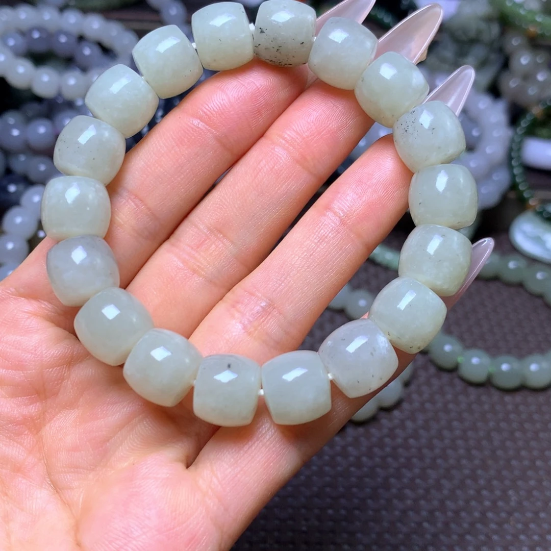 和田玉未镶嵌手串卡12