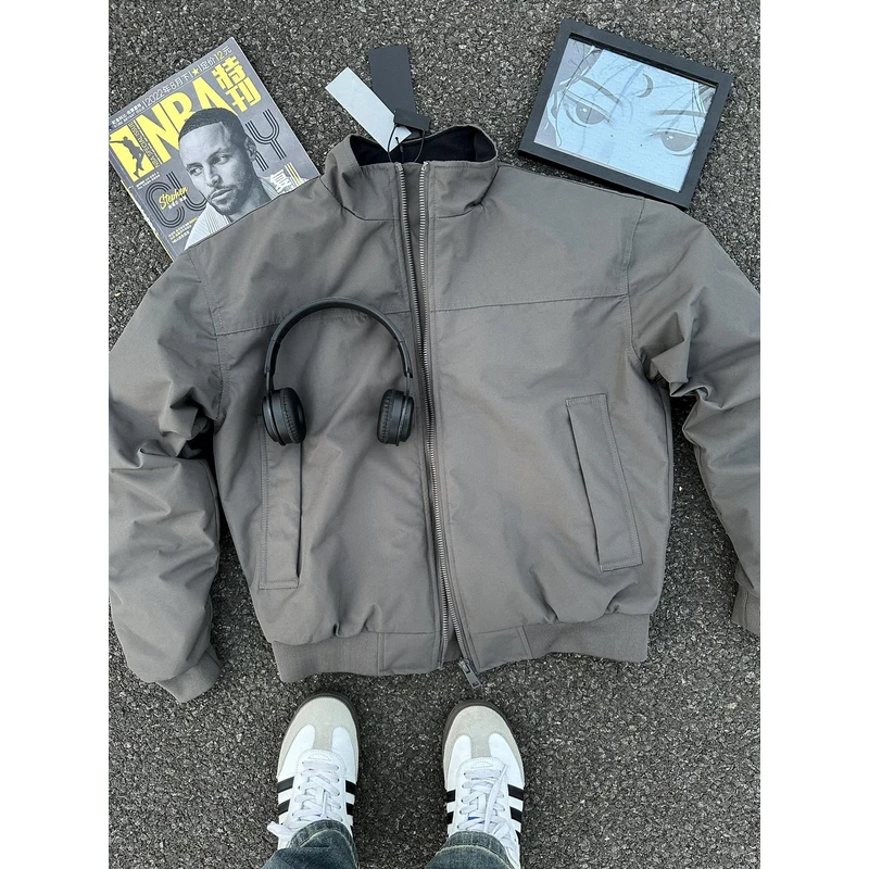 美式vintage飞行夹克男春秋季潮流高级感立领棒球服外套休闲短款