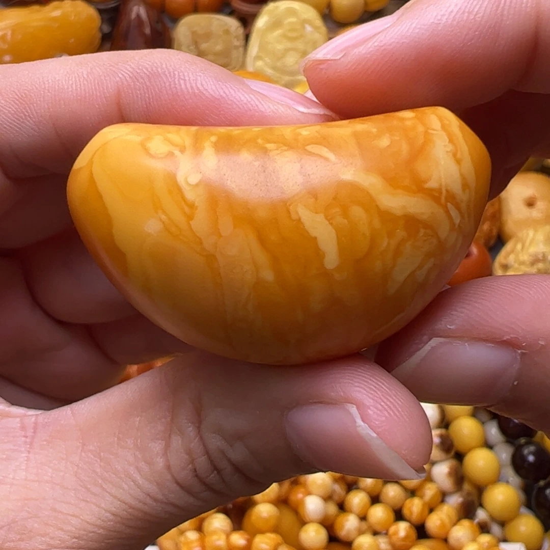 蜜蜡未镶嵌裸石腰子