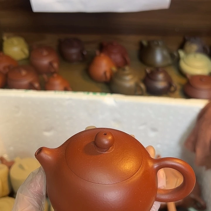 o***e紫砂茶壶宜兴紫砂壶朱泥200球孔