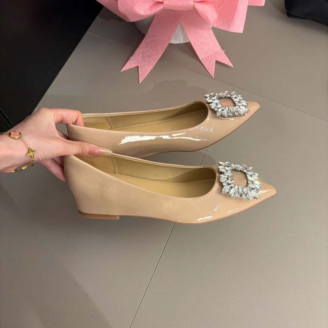 秋方扣浅口法式单鞋低跟增高气质夏季尖头百搭方头