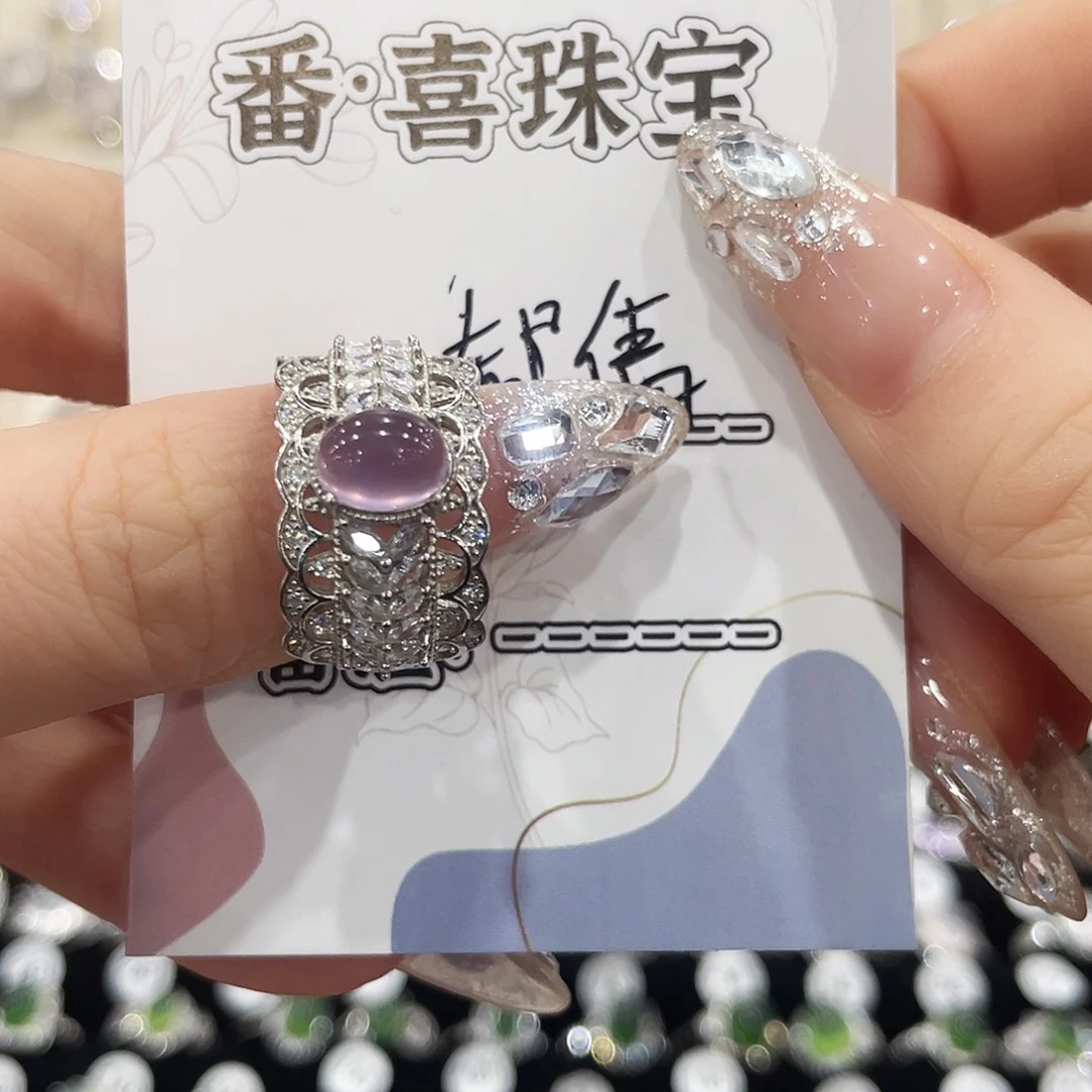 郝***倩烟晶戒指银S925镶嵌戒指