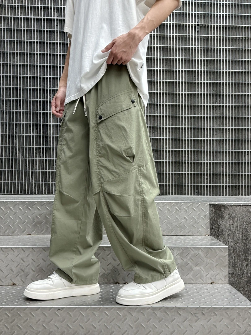 青少年裤子校园风工装裤2025秋冬新款宽松弹力时尚保暖长裤潮