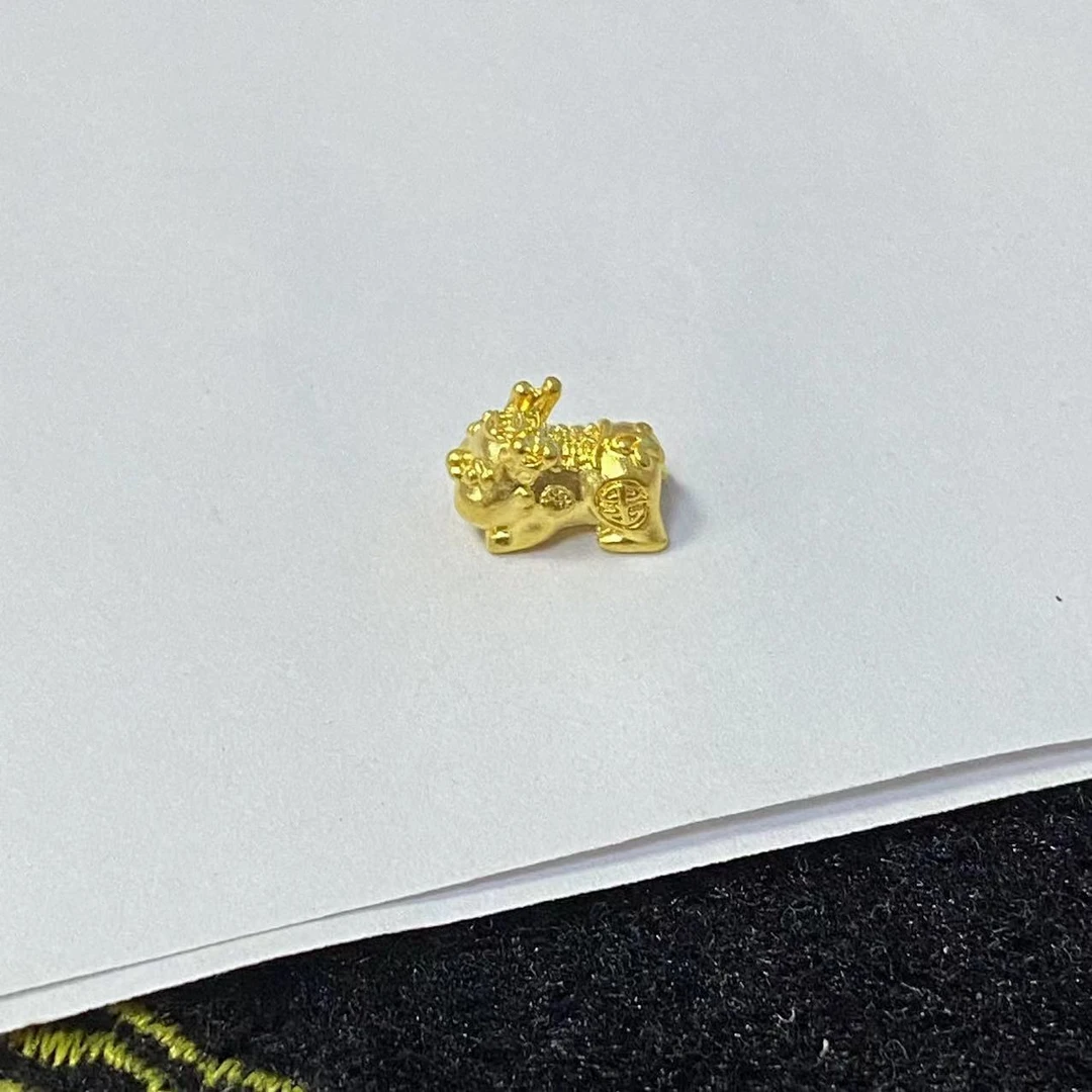 足金999貔貅宝宝搭红玛 瑙手串@@A240