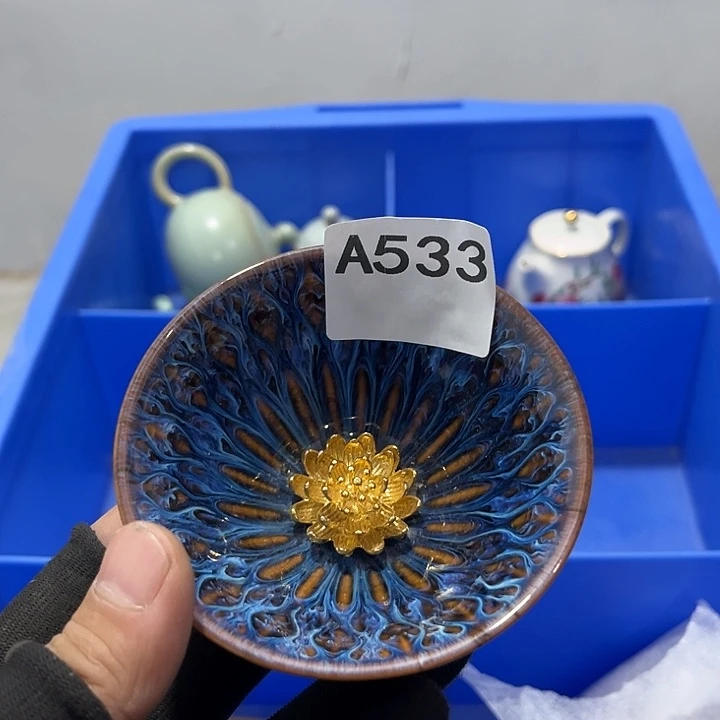 可***乐瓷片茶摆件工艺品摆件666