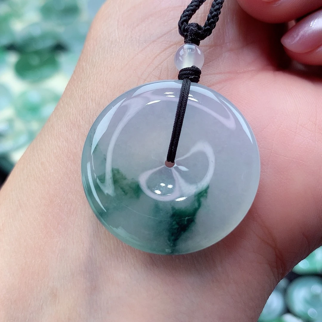 翡翠未镶嵌颈饰编号71尺寸28.8-5.6