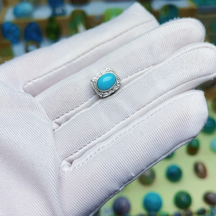 绿松石珠宝奇石银S925镶嵌