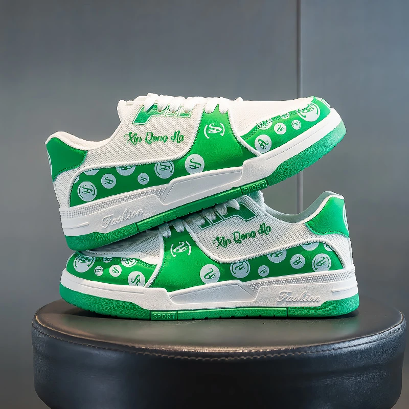 男鞋印花新款小白鞋爆款潮流休闲运动百搭板鞋鞋子鞋子男款夏季