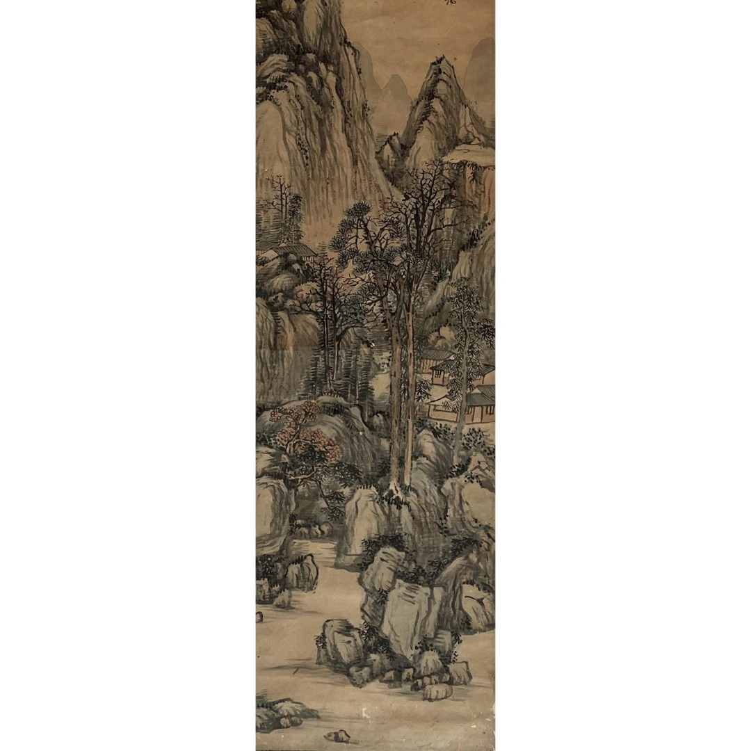 【辽拍】V240222-1-42《山水》（3.8平尺）纸本镜片 yy1214t