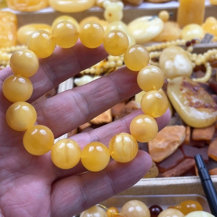 蜜蜡手串未镶嵌手串