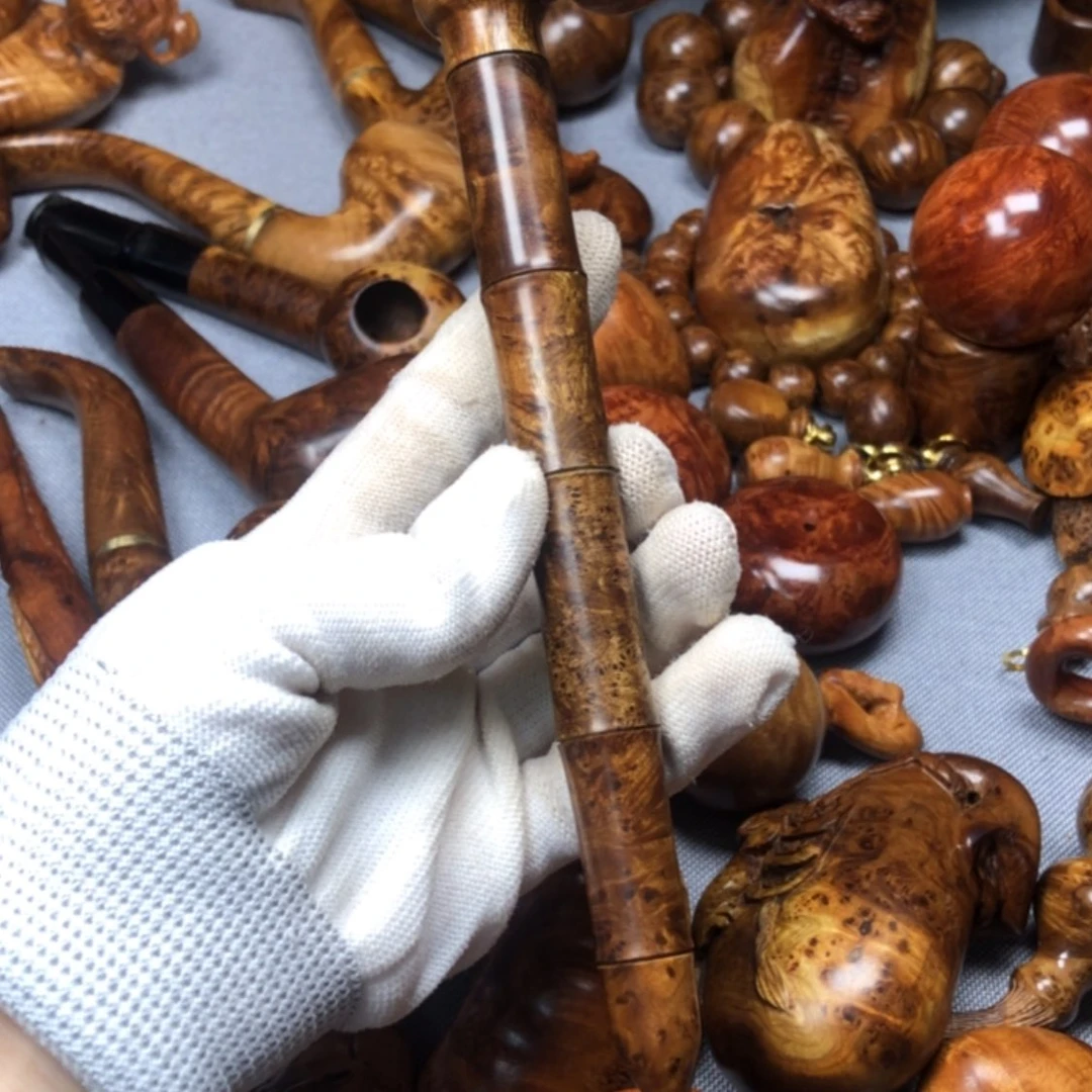 【闪购商品】木麻梨疙瘩火琉璃手把件