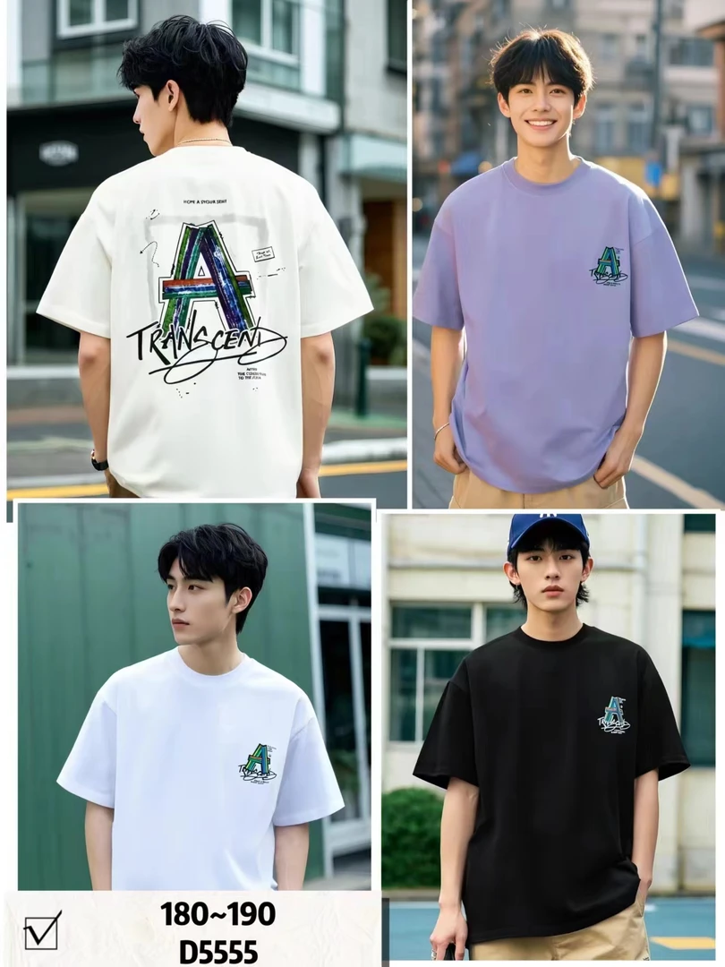 夏季潮牌纯棉短袖T恤青少年宽松版男女同款25新款