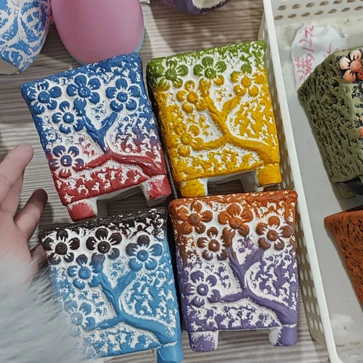红陶吸水透气的白陶花盆凑满12发货
