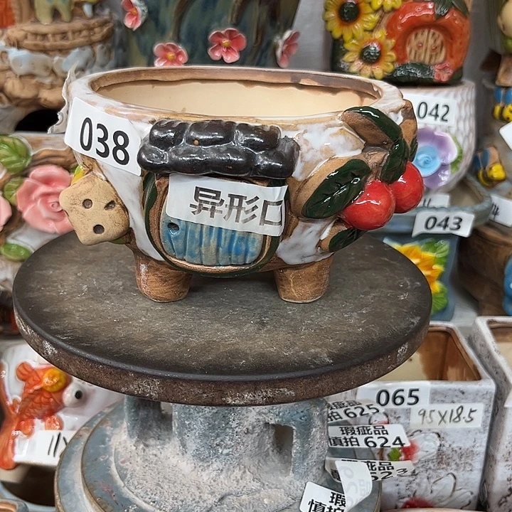 紫砂花盆粗陶材质多肉花盆