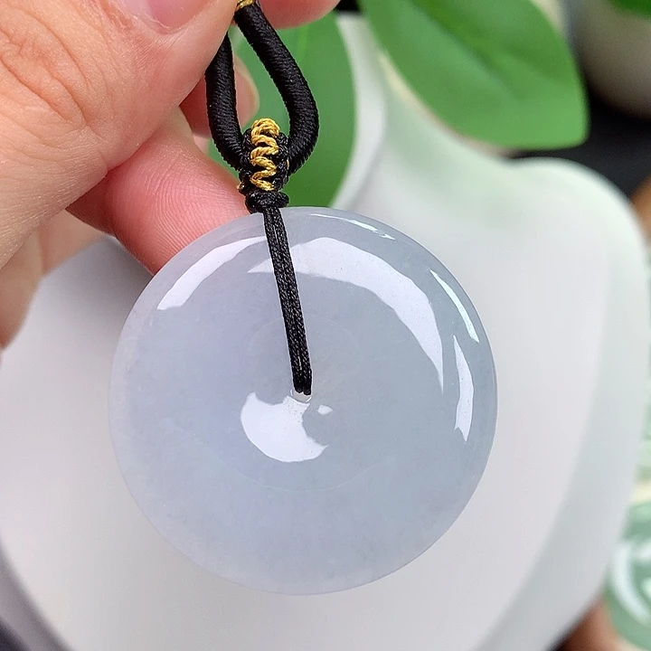 翡翠未镶嵌颈饰平安扣 35.3x5.6mm
