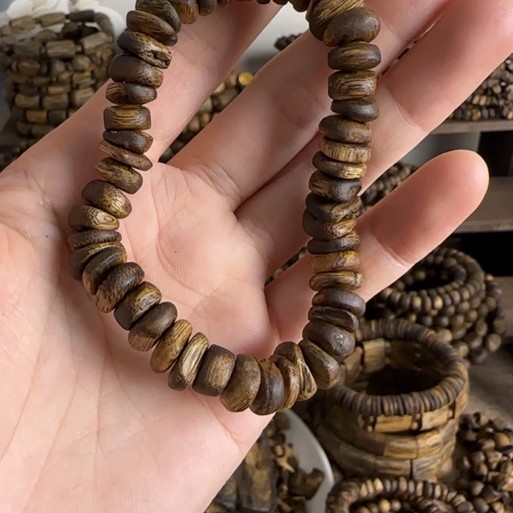 珠串奇楠沉香1.0碎银子单圈7克