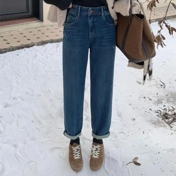 91887(加绒尺码偏大往小拍）四面弹喊轮廓小个子九分老爹裤