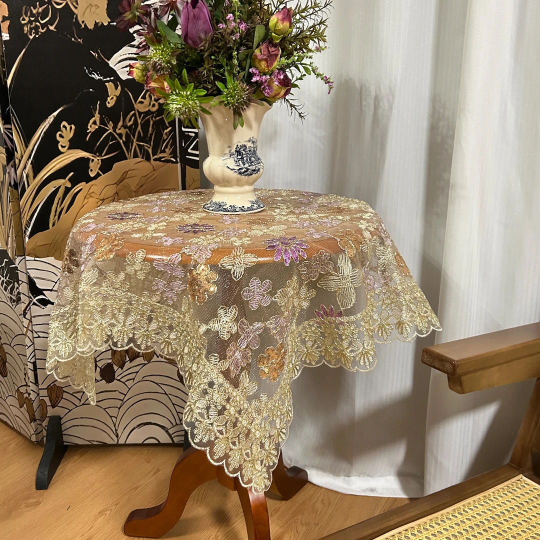防尘盖布蕾丝桌布小家电防尘布