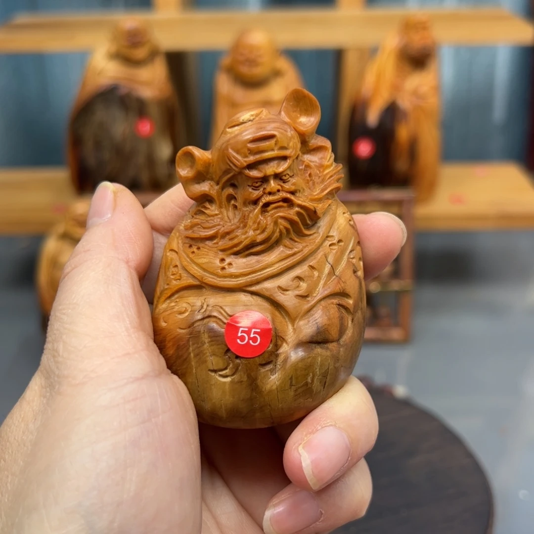 我***也木崖柏木摆件手把件，